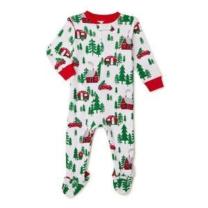 Baby Boy Holiday Time Xmas Sleep & Play 1 Piece Footed Crawler Size: 3-6M & 6-9M